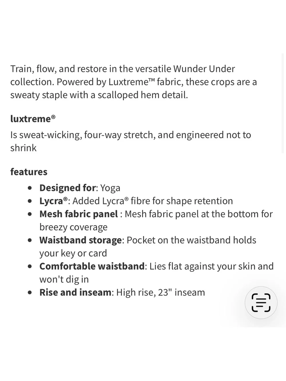 Lululemon Wunder Under